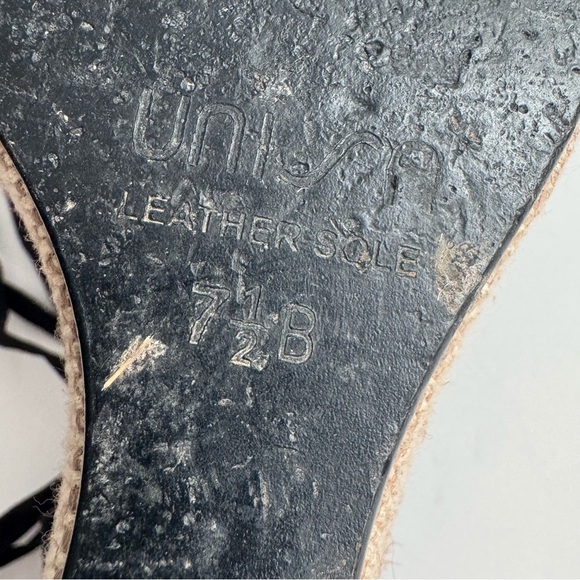 Unisa Elegant Black platform Wedge Sandals lace ankle - Picture 9 of 13